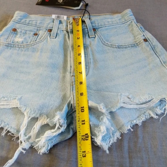 Levi's 501 Denim Shorts High Rise Button Fly Luxor - Picture 4 of 16